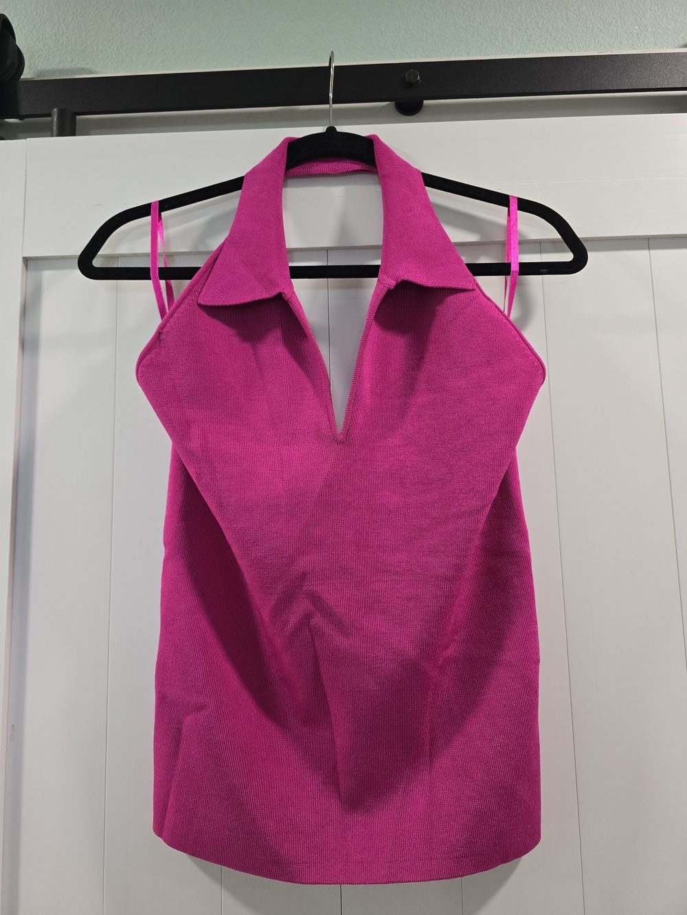 Dana Buchman Hot Pink Halter Collar Cami